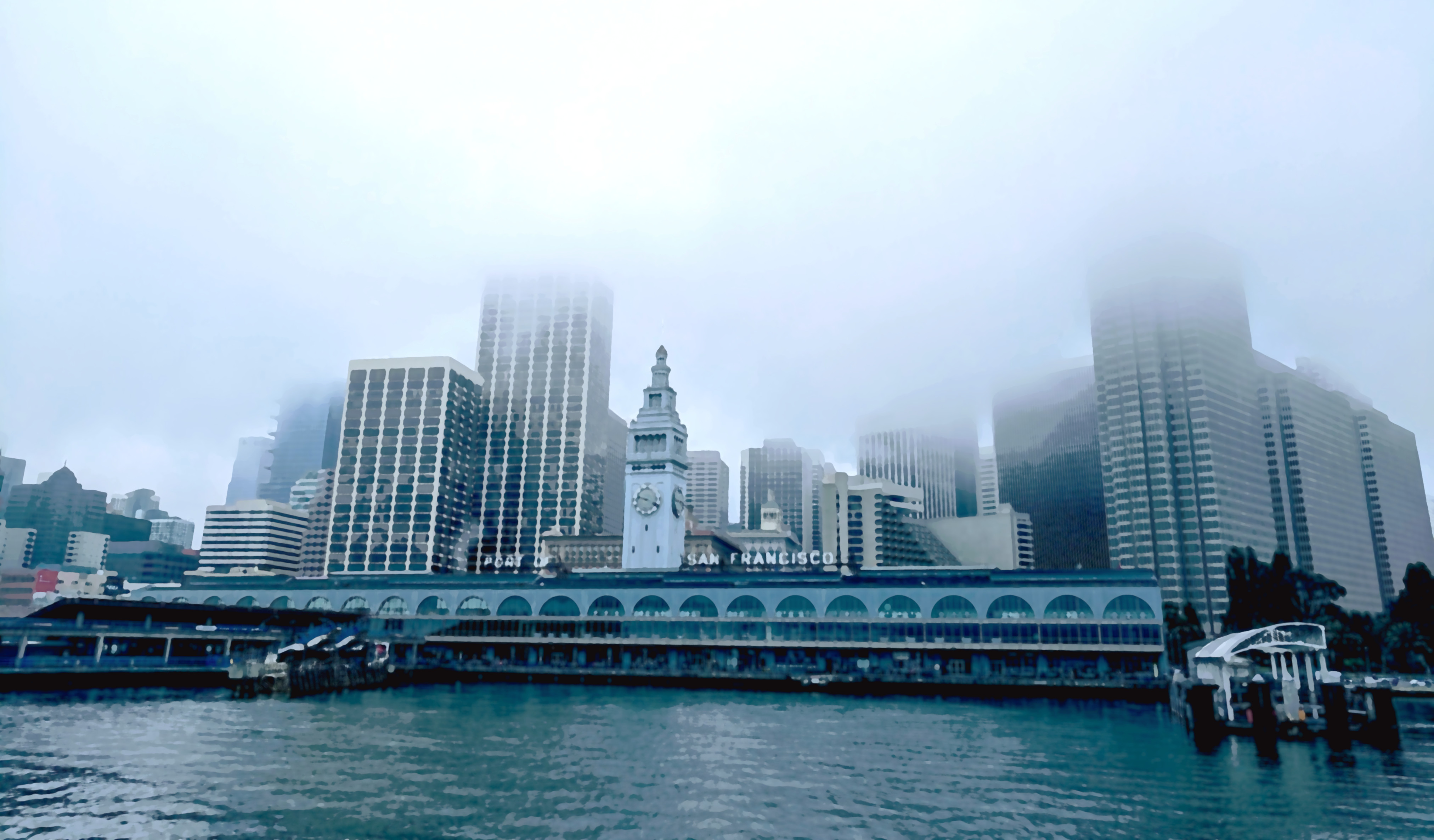 San Francisco in fog, July 2019.