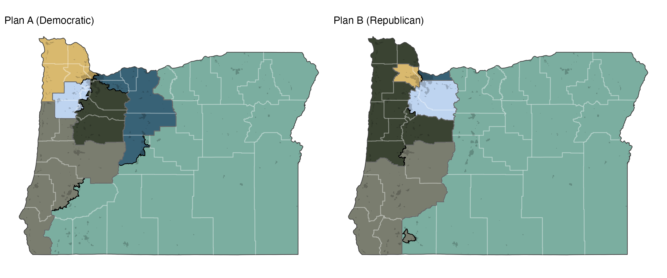 The preliminary congressional districting plans.